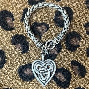 Retired Jim Shore Jewelry Handmade Heart Celtic Knot Bracelet